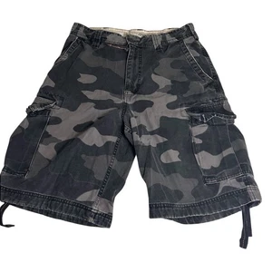 Urban Pipeline Camo Cargo Shorts Herren 32 Taschen Fallschirmjäger Y2K grau grün - Bild 1 von 12