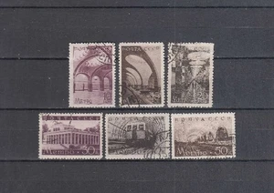 Russia 1938 Moscow Subway Mi 646-651 Used - Picture 1 of 2