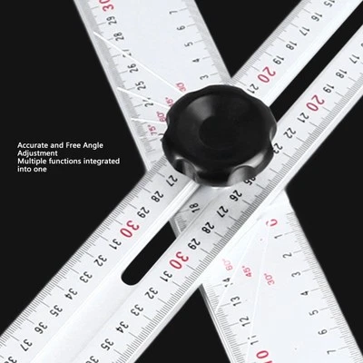 Adjustable T Square 600mm 2 In 1 Adjustable Angle Ruler T Type Marking Zz1 - Image 1 of 4
