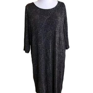 O'NOT Premium Dress Womens 5X Black Gold glitter 90s Y2K Glam Boho Whimsigoth 3X - Picture 1 of 24