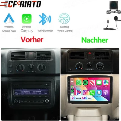 10,1 Zoll Android CarPlay Autoradio GPS Navi + Kamera Für Skoda Fabia 2007-2014 - Bild 1 von 4