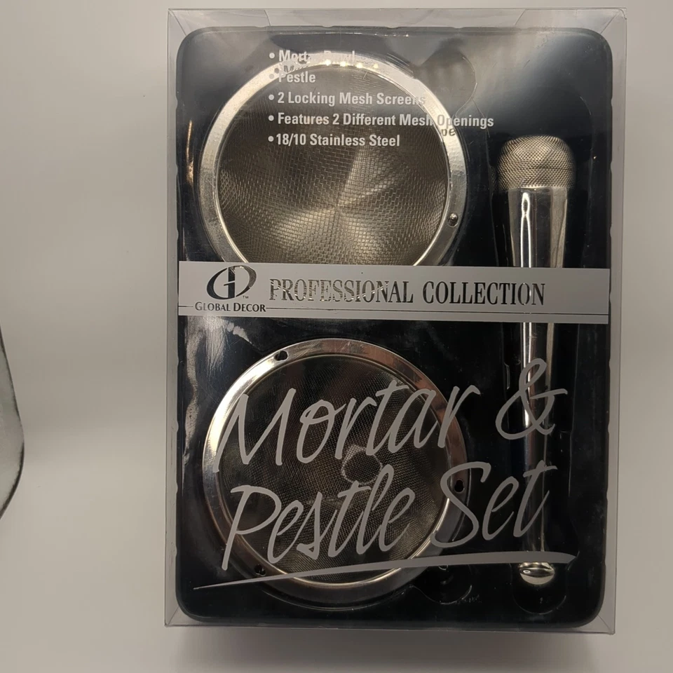 Global Decor Professional Collection 18/10 Stainless Steel Mortar & Pestle Bowl  - Image 1 of 4
