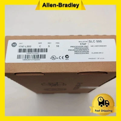 NEW AB 1747-L553 /C SLC 500 SLC 5/05 64K Memory Ethernet/RS-232 Processor - Image 1 of 4