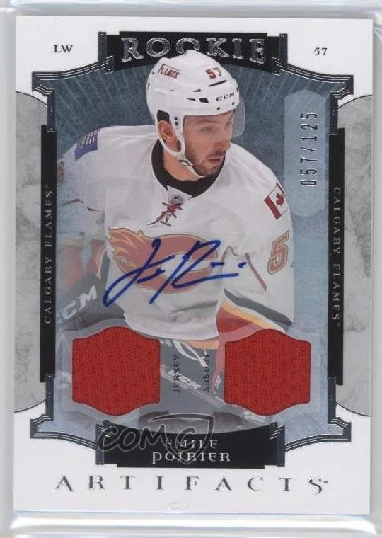 2015-16 Artifacts Rookies Silver Material /125 Emile Poirier #168 Rookie Auto RC - Image 1 of 2