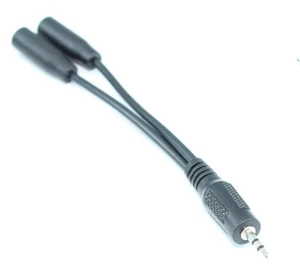 4IN 2.5mm Mini-Stereo (TRS) Male to 2x2.5mm MONO Y-Cable Adapter Femal - Picture 1 of 2