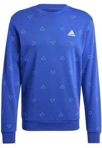 Adidas Herren Monogram Graphic Crew Logo Sweatshirt Pullover blau Größe M neu - Bild 1 von 6