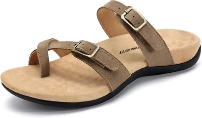 Women's Orthopedic Sandals w/Arch Support Adjustable Walking Orthotic Flip Flops - Image 1 of 2