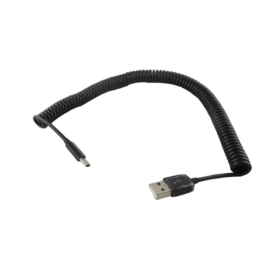 USB 3.1 Type C Male To 2.0 A Male Spiral Coiled Data Sync Adapter Cable 10ft/3m - Image 1 of 1