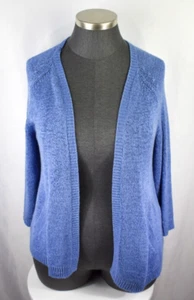 Coldwater Creek Cardigan Plus Size 1X 18 Blue Long Sleeve Open Front and Pockets - Picture 1 of 9