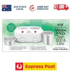 Hi Lift Twin Kompact Ceramic Wax Heater Pot 500ml & 1L Aus Plug 1 year warranty - Picture 1 of 2