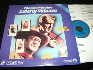 THE MAN WHO SHOT LIBERTY VALANCE<>JOHN WAYNE<>12" Laserdisc<>PARAMOUNT LV6114 - Picture 1 of 2