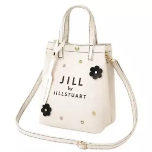 Jill Stuart Borsa a tracolla a 2 vie con fiori bianca L17,5 x H22 x D10,5 cm Takarajimasha - Foto 1 di 7