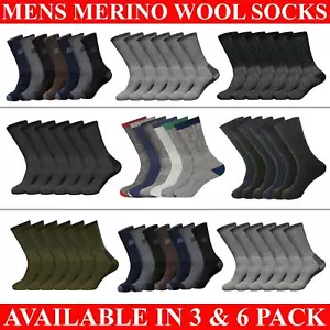 Mens Merino Wool Socks Heavy Duty Thermal Outdoor Winter Work Hiking Boot Sock - Picture 1 of 32