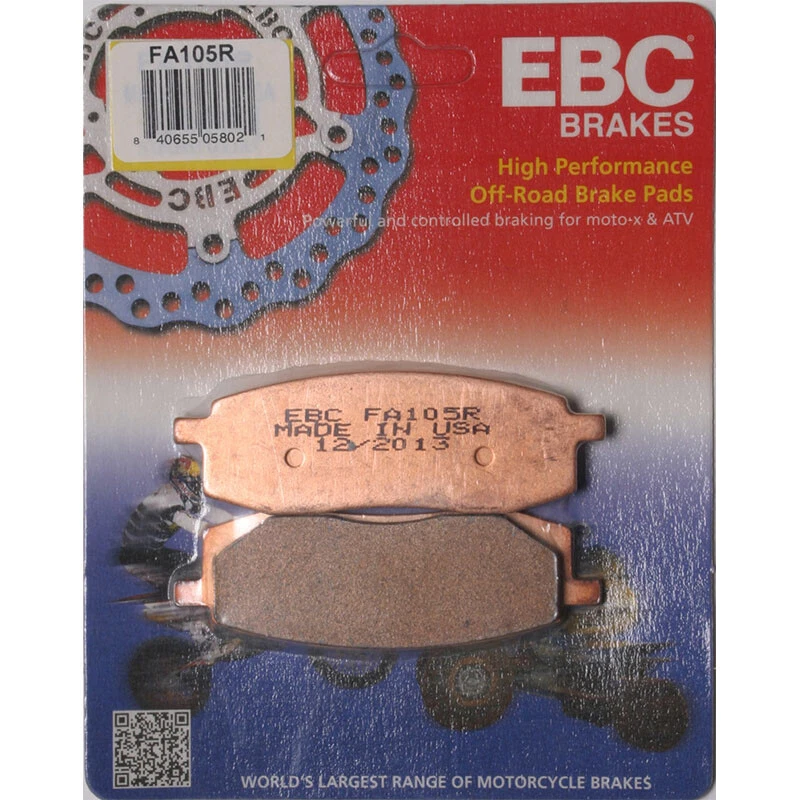 EBC  BRAKE PADS FA105R SINTERED R SERIES Yamaha YZ490 1985-1989 Yamaha TT350 - Изображение 1 из 1