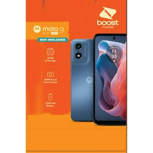 Motorola G Play 2024, 64GB Blue -Boost Mobile Prepaid Smartphone - Brand New - Picture 1 of 2