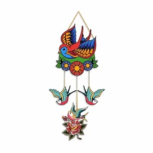 Multicolor Wall Hanging New Portrait Wooden Owl Design For Home - Picture 1 of 3