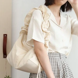 New Casual Shoulder Bag Fabric Handbag Handbag Small Fresh Fold Cross-body Bag - Picture 1 of 12