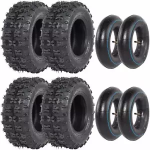 2pcs Front 13x5.00-6+2pc Rear 4.10-6 Tires W/ Tube For Scooter 4 Wheeler Go Kart - Bild 1 von 9