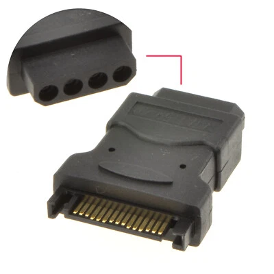 SATA Netzanschluss auf 4 Pin Molex Konverter Adapter - Bild 1 von 4