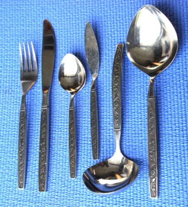 Northland Inox Spring Fever 6 Pezzi Servizio e Cucchiaio Zucchero Mestolo Coltello Burro + - Foto 1 di 12