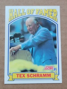 Tex Schramm 1991 Score Hall Of Famer Football Card #673 - Picture 1 of 10