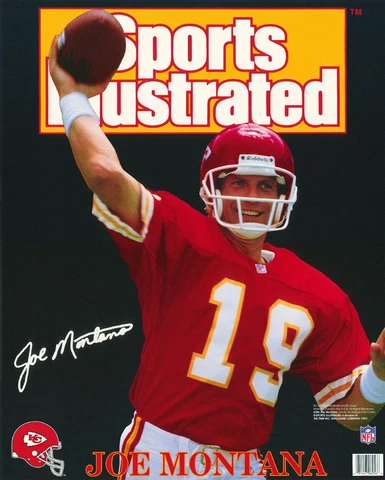 SMALL POSTER : NFL FOOTBALL:  JOE MONTANA - KANSAS CITY CHIEFS   #6256 RP69 L Cover
