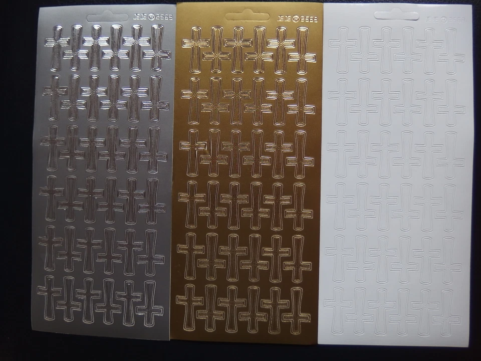 Konturensticker - Sticker für Kommunion / Konfirmation / Taufe  - Kreuze mittel  - Bild 1 von 1