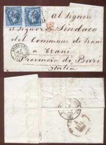 Old Classic Cover, S009 France Sc26 Napoleon, Jul. 01. 1865. - Picture 1 of 1