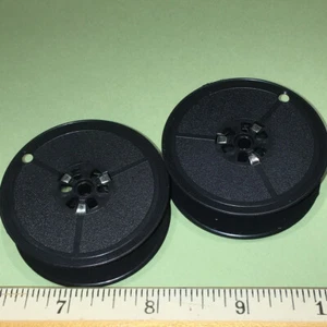 VINTAGE Manual Royal Typewriter Spool SET OF TWO PLASTIC & METAL DESIGN RARE - Picture 1 of 6