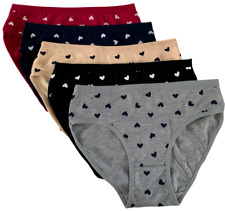 5 Women Bikini Panties Brief Floral Hipster Cotton Underwear (#6732)