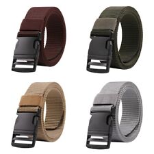 Men Alloy Buckle Army Belt Striped Canvas Tactical Military Waistband RD24149