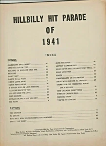 Hillbilly Hit Parade 1941 songbook 26 songs piano sheet music guitar chords - Picture 1 of 2