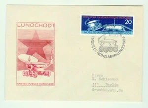 Germany DDR 1971(Mar.30) Lunokhod 1 on Moon FDC Cover, Space Cachet/Cancel - Picture 1 of 3
