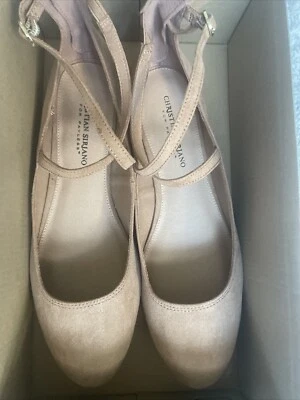 Christian Siriano Mujer Annalise Coñac Entrecruzado Ballet Zapatos Planos Gamuza Foto 1 de 3