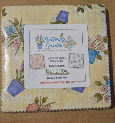 Butterfly Garden Bundle by Benartex  [42] 5" x5" 100% Cotton Foto 1 de 2