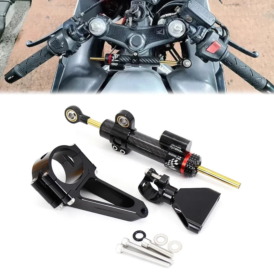 Soporte estabilizador amortiguador de dirección de motocicleta CNC para Honda CBR600 F4i 1999-2007 Foto 1 de 4