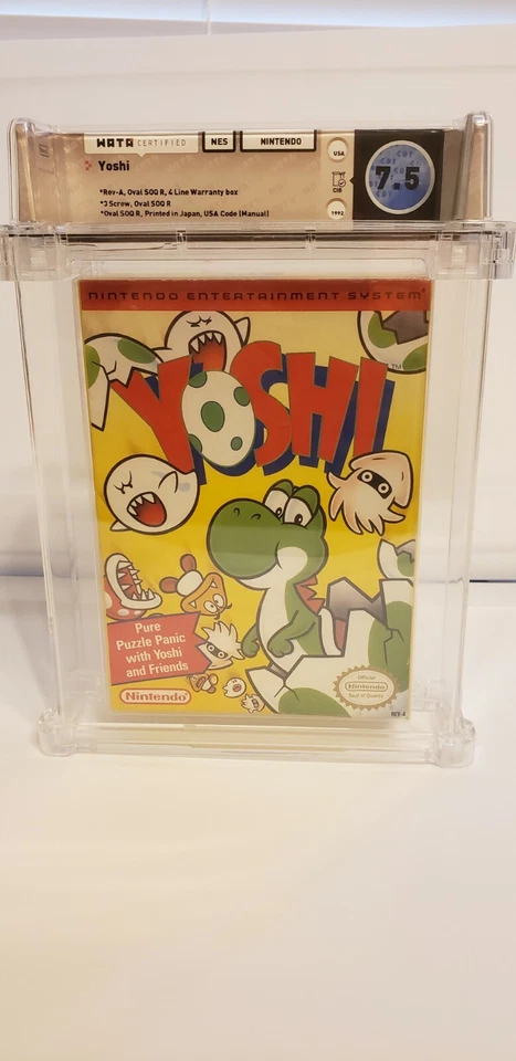 Yoshi Nintendo NES 7.5 WATA Super Mario Dinosaur Puzzle Game - Image 1 of 4