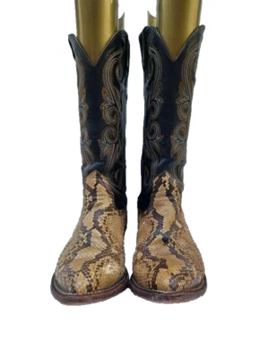 Nocona Vintage Men's Snakeskin Western Cowboy Boots  5.5 C Made In USA! - Image 1 of 4