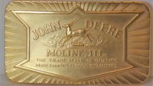 Fibbia cintura John Deere - Marchio 1936 - 1984 finitura oro #5573 - Foto 1 di 2