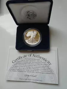 USA American Eagle 1994 One Ounce Silver Proof Coin P Mint Mark, Box, Case, COA - Picture 1 of 7