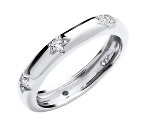 925 Sterling Silver Simulated Diamond Star Set Full Eternity Band Ring size J-U