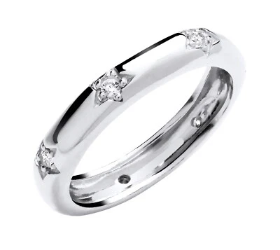 925 Sterling Silver Simulated Diamond Star Set Full Eternity Band Ring size J-U - Image 1 of 4