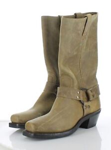 12-68 NEW $388 Men's Sz 8 M Frye Harness 12R Oiled Leather Boots - Brown