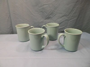 Set of 4 Corning Coffee Mugs Cups Light Turquoise Aqua Seafoam Green Color - Picture 1 of 9