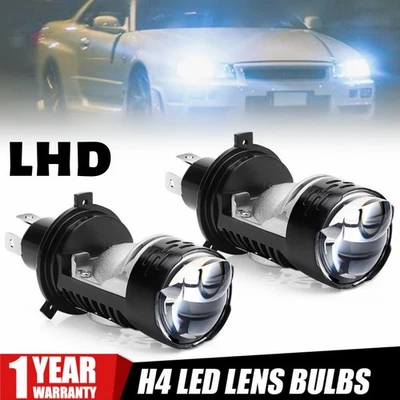 H4/9003 Mini Proyector Bi-LED Lente Faro Retrofit Bombillas haz alto bajo LHD Foto 1 de 4
