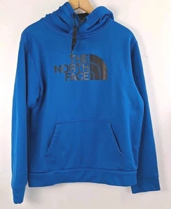 Felpa con cappuccio The North Face blu e nera logo grafica taglia M - Foto 1 di 14