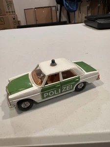 Vintage Diecast Corgi Mercedes Benz 240D Police Car Polizei Green White - Picture 1 of 12