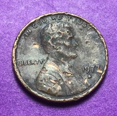 1977D LINCOLN CENT PLANCHET ERROR - Image 1 of 2