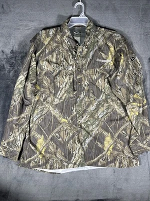 Drake Button Up XL Mossy Oak Camo Collar Shirt - Image 1 of 4