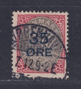 Denmark Scott 80 Used 35o on 20o Surcharged Issue SCV $85.00 - Picture 1 of 2